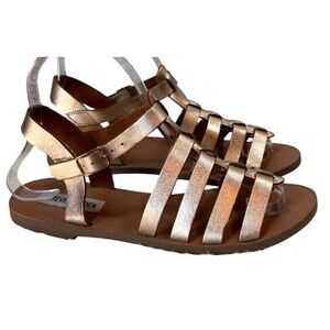 Madden Girl Sandals Size 7 Women's‎ Draco Buckle Slingback Gold Strappy